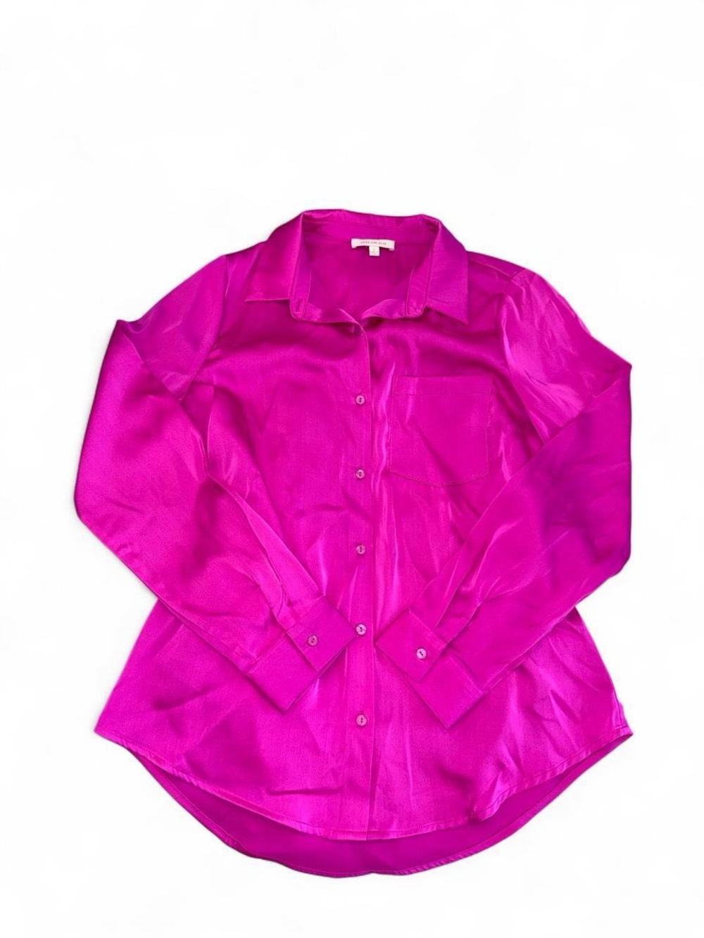 Skies Are Blue Fuchsia Button Down Blouse